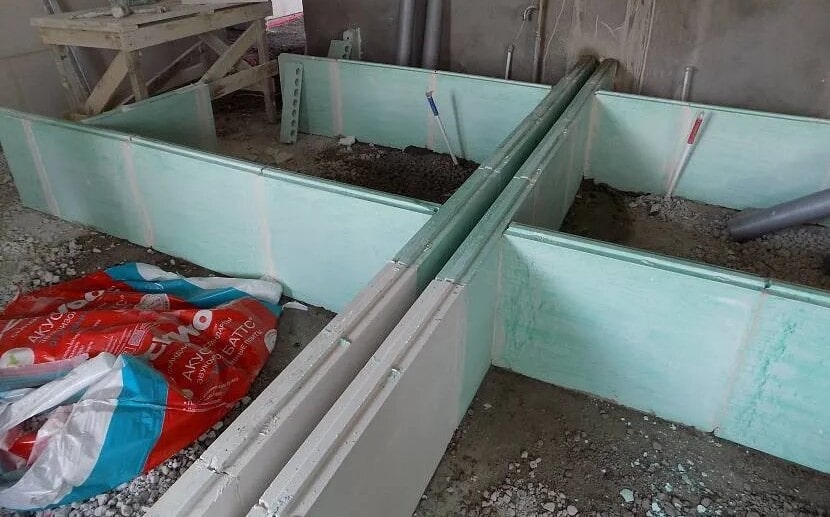 монтаж перегородки из ПГП
